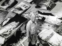 Der Maler Anselm Kiefer in seiner Werkstatt